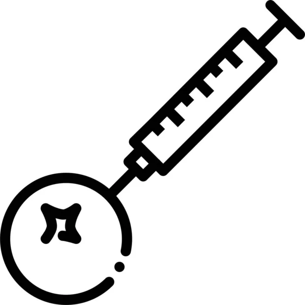 Icona Del Gene Gmo Del Dna Stile Contorno — Vettoriale Stock