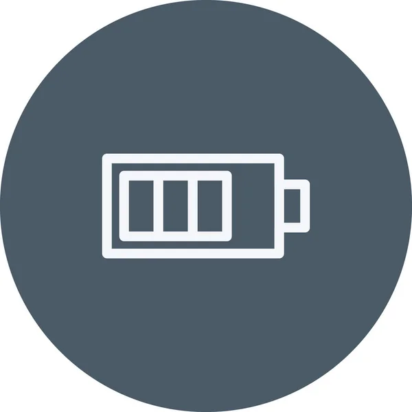 Icône Communication Affaires Batterie Dans Style Contour — Image vectorielle