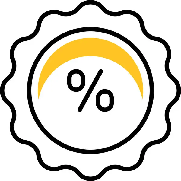 Purchases Percent Discount Icon — Stock Vector