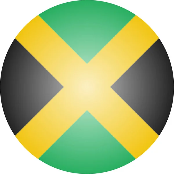 Land Vlag Jamaica Pictogram Isometrische Stijl — Stockvector