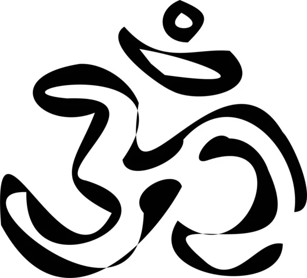 Божественная Индуистская Святая Икона Стиле Ручной Работы — стоковый вектор