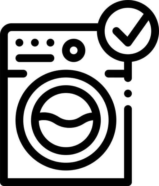 Electronic Laundry Machine Icon Outline Style — Stock Vector