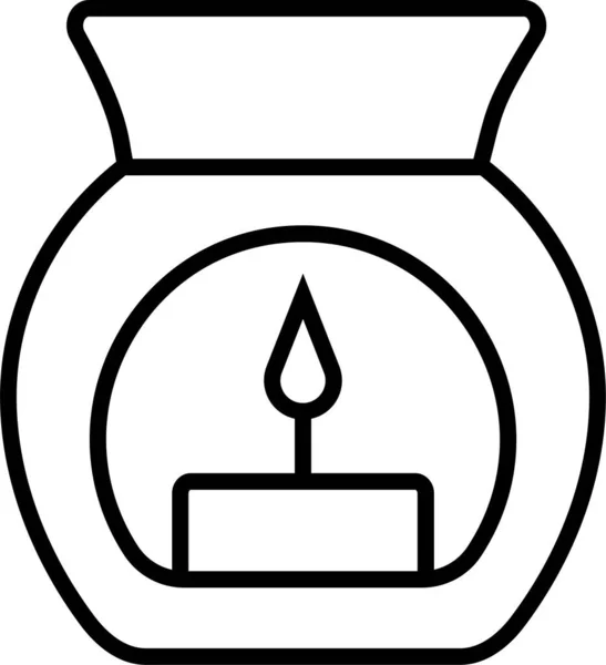 Aroma Kandelaber Kerzensymbol — Stockvektor