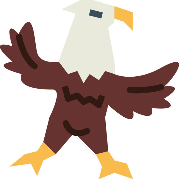 Adler Habicht Vogel Ikone — Stockvektor