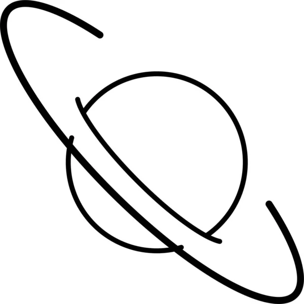 Cosmos Planet Ring Icon — Stock Vector