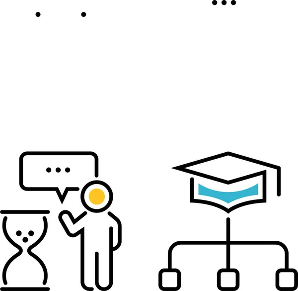 Icône Éducative Formation Professorale — Image vectorielle