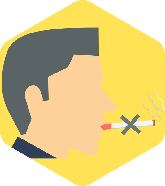 Smoking Quit Smoking Smoking Icon Flat Style — Stock Vector