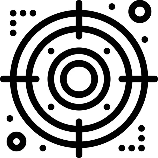 Flecha Enfoque Icono Estrategia — Archivo Imágenes Vectoriales