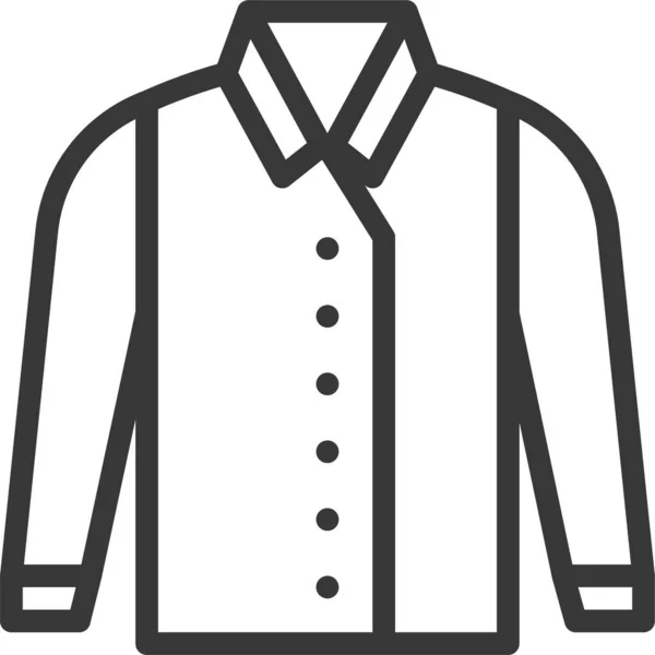 Oblečení Módní Ikona Stylu Osnovy — Stockový vektor
