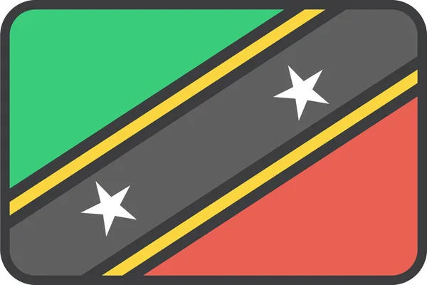 Länderflaggen Inseln Symbol Ausgefüllten Outline Stil — Stockvektor