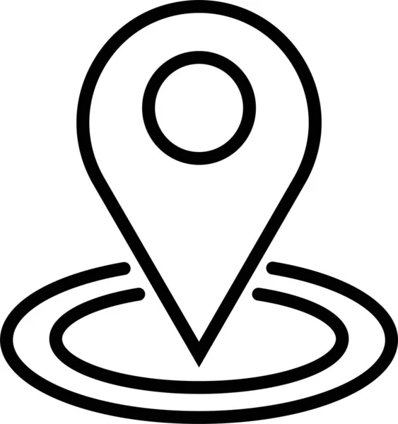 Gps Location Marker Location Pin Symbol Umrissstil — Stockvektor
