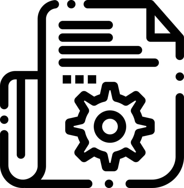 Document Folder Setting Icon Data Analysis Database Category — Stock Vector