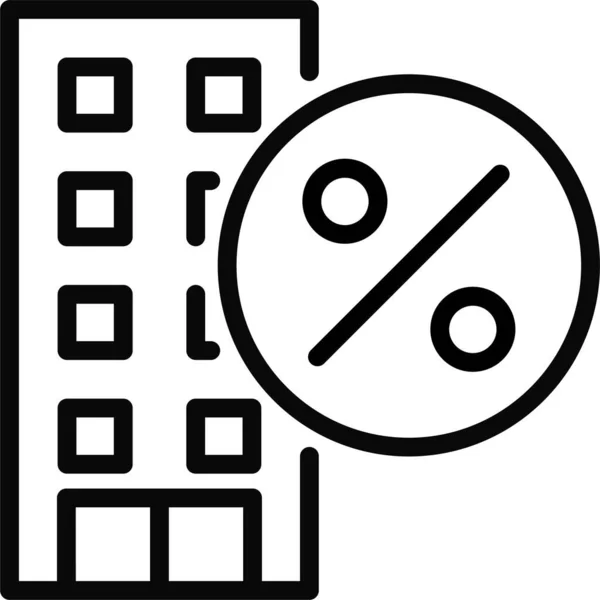 Building House Housing Icon Outline Style — Stock Vector