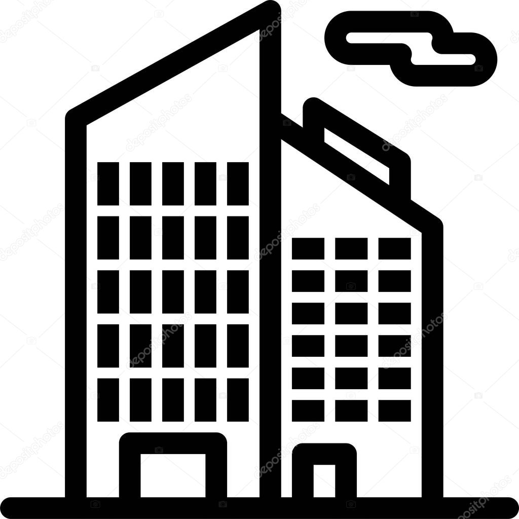 Edificio Oficina Icono Rascacielos Vector de stock por ©iconfinder 477197458, image size:1024x1024