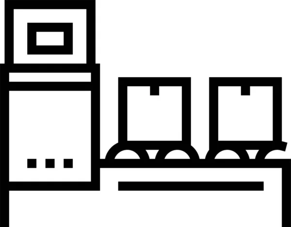 Convoyeur Usine Icône Industrielle — Image vectorielle