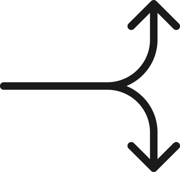 Diagramma Diviso Icona Orizzontale Pieno Stile Contorno — Vettoriale Stock