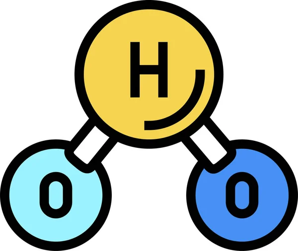 H2O Icono Molécula Agua — Archivo Imágenes Vectoriales