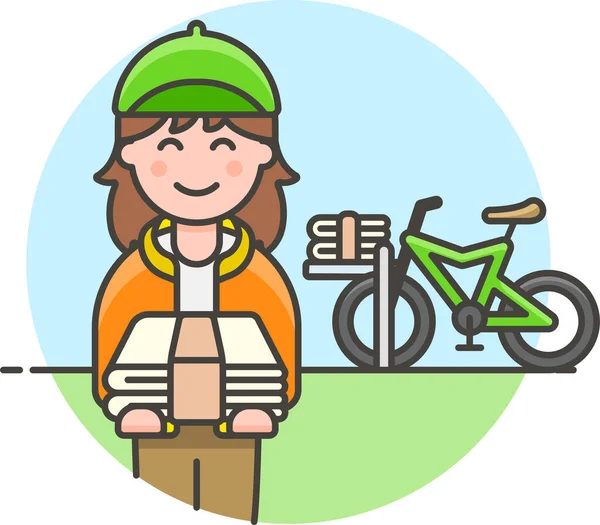 单车派递图标 — 图库矢量图片