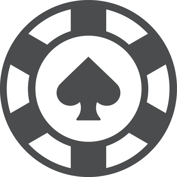 Icône Jeu Puce Casino Dans Style Solide — Image vectorielle
