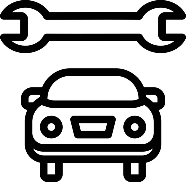 Car Garage Maintenance Icon Outline Style — Stock Vector