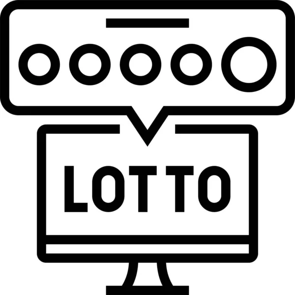 Icono Juego Lotería Televisión — Vector de stock