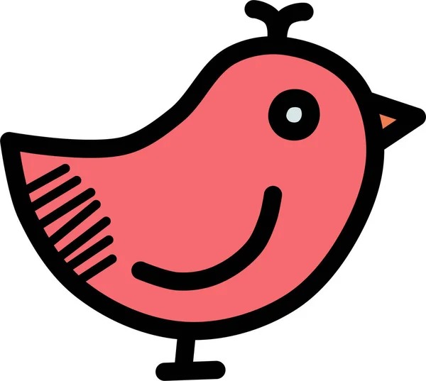 Икона Птичьего Пасхального Воробья Стиле Филедлайна — стоковый вектор