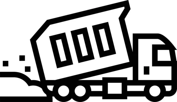 Camion Coulant Icône Bâtiment — Image vectorielle