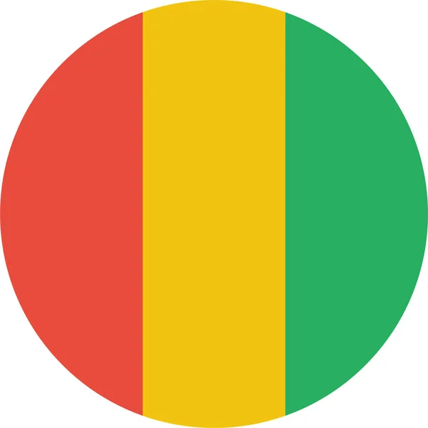 Kraj Bandera Gwinea Ikona Płaskim Stylu — Wektor stockowy