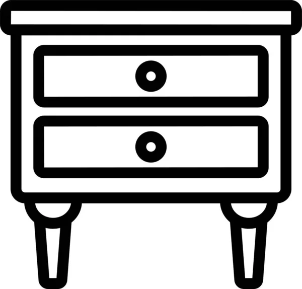 Commode Furniture Modern Icon — Stock Vector