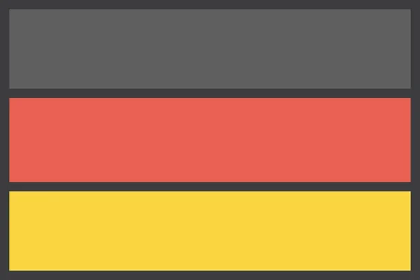 País Ícone Bandeira Europeia Estilo Filledoutline —  Vetores de Stock