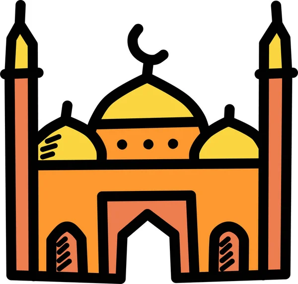 Moschee Web Ikone Einfaches Design — Stockvektor