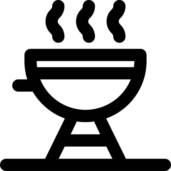 Μπάρμπεκιου Bbq Μαγειρεύουν Εικονίδιο Στυλ Περίγραμμα — Διανυσματικό Αρχείο