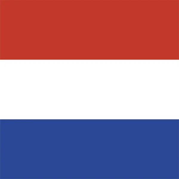 Land Holländsk Flagga Ikon Platt Stil — Stock vektor