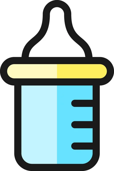 Baby Care Bottle Icon Filledoutline Style — Stock Vector