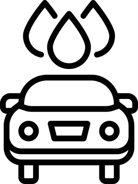 Значок Обслуговування Гаража Автомобіля Стилі Контур — стоковий вектор