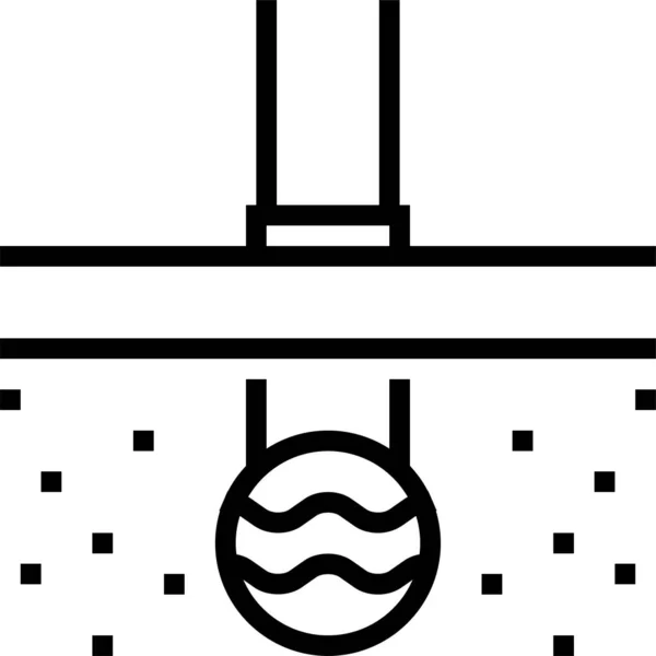 管道排水设备图标 轮廓样式 — 图库矢量图片