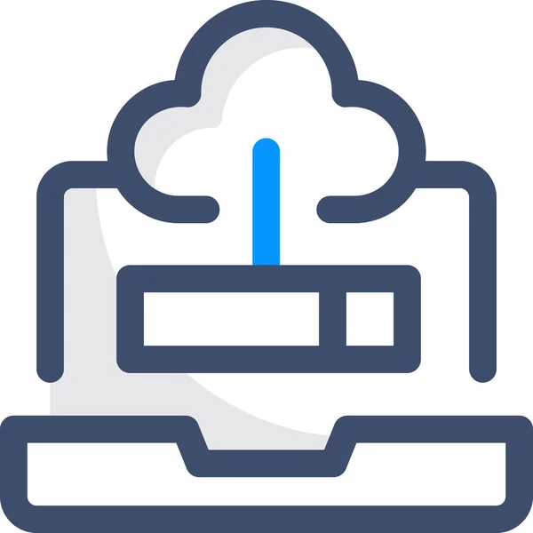 Suchsymbol Für Cloud Computer — Stockvektor