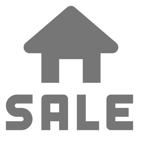 Verkauf Haus Ikone Solidem Stil — Stockvektor