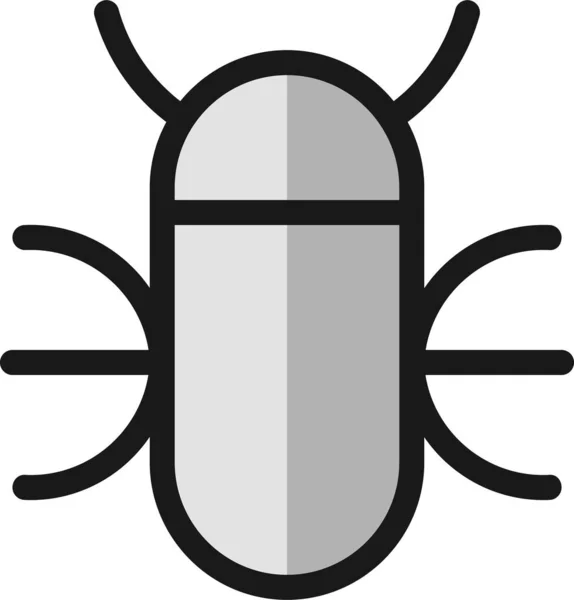 Bug Computer Filledoutline Icon Filledoutline Style — Stock Vector