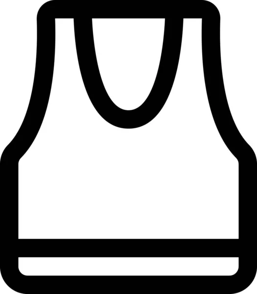 Tank Top Female Icon Outline Style — Stock Vector