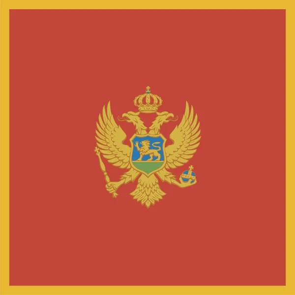Zászló Montenegro Lapos Ikon Lapos Stílusban — Stock Vector