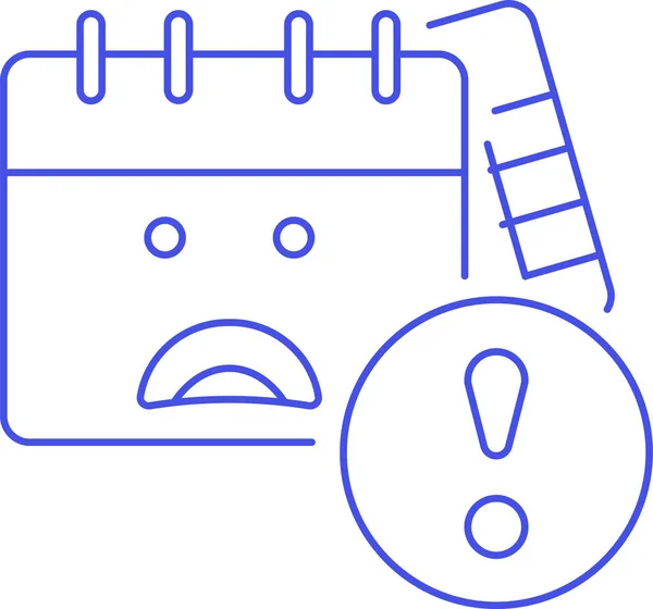 Warnung Nähert Sich Kalendersymbol Business Management Kategorie — Stockvektor