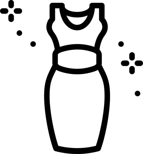 Kleid Schaufensterpuppe Symbol Outline Stil — Stockvektor