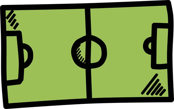 Campo Futebol Ícone Chão Estilo Filledoutline —  Vetores de Stock