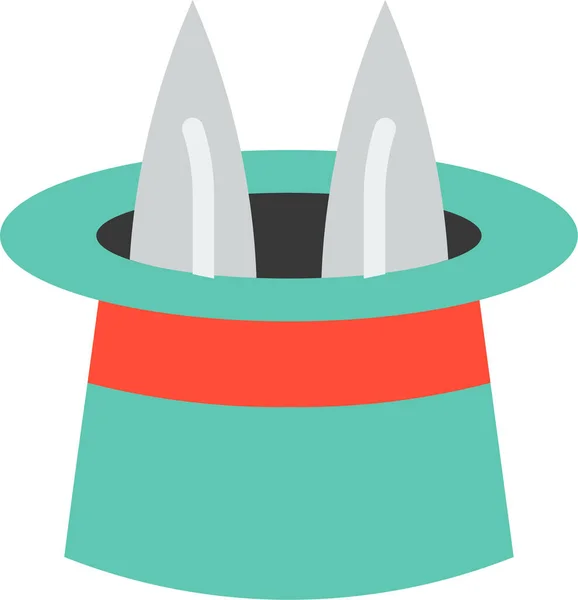 Evento Cumpleaños Icono Sombrero Mágico Estilo Plano — Vector de stock