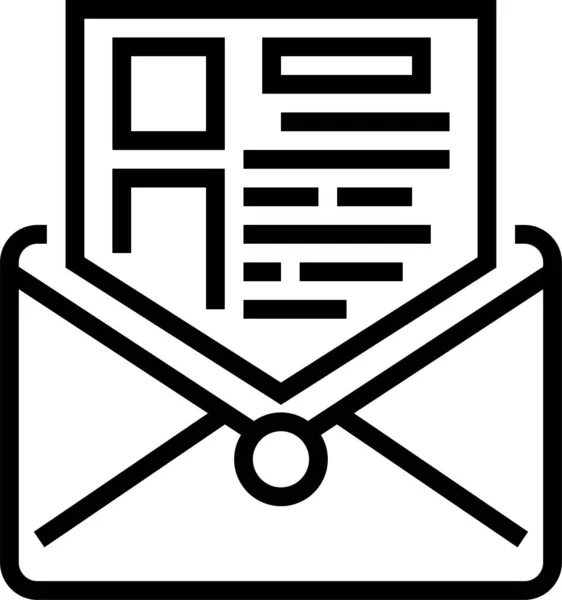 Skicka Postrapport Ikon Översikt Stil — Stock vektor