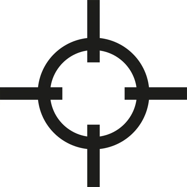 Zeiger Fadenkreuz Solides Symbol Solidem Stil — Stockvektor