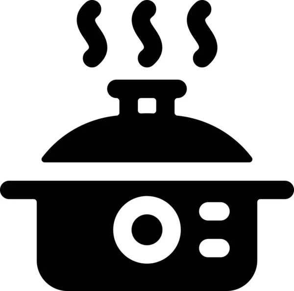 Συσκευές Αργή Κουζίνα Εικονίδιο Στερεό Στυλ — Διανυσματικό Αρχείο