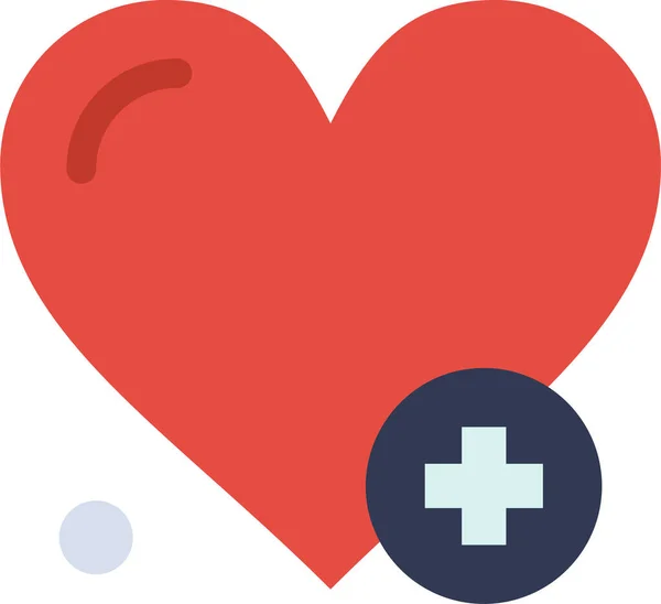 Add Heartbeat Medical Icon — Stock Vector