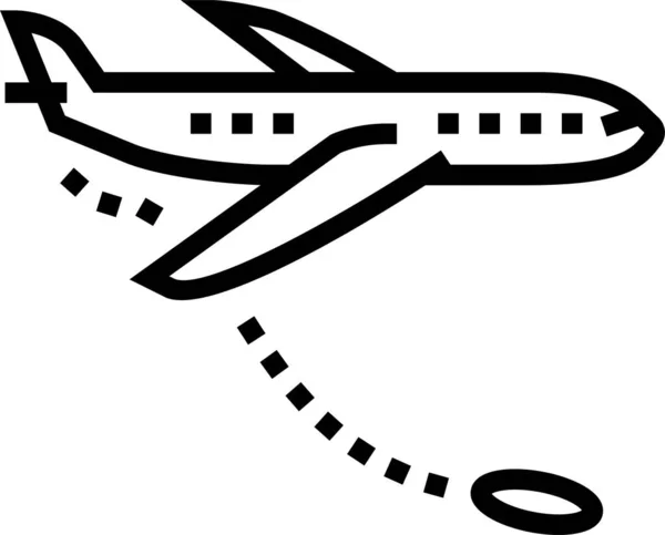 Flugzeug Von Helm Ikone — Stockvektor